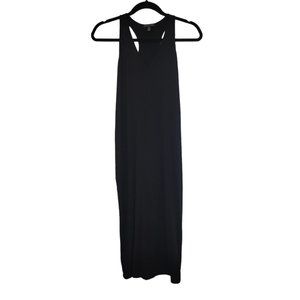 Eileen Fisher Black V Neck Racerback Maxi Dress Size XS
